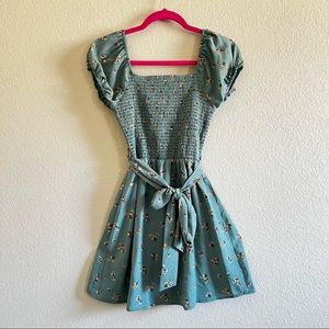 Purple snow floral dress